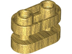 Brick, Round 1 x 2 with Hollow Studs and Open Center with Bars, Pearl Gold (77808 / 6370621)