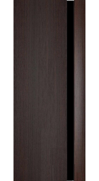Дверь ЭГО 3.1 африканский орех с черным стеклом
