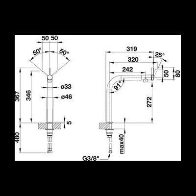 Смеситель Blanco Vonda, 518435