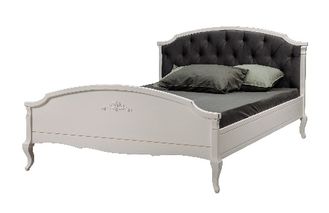 Кровать с мягким изголовьем Ари-Прованс №4 из массива сосны 160 х 190/200 см