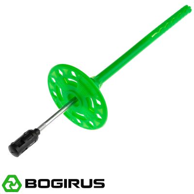 Дюбель для теплоизоляции BOGIRUS NT 8х155 мм с металлическим гвоздем и термоголовкой (400 штук)