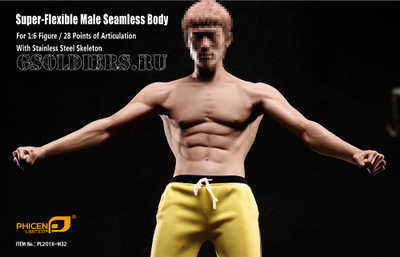 Супер-подвижное бесшовное мужское тело PL2016-M32 1/6 Super flexible Male Seamless Body - TBleague