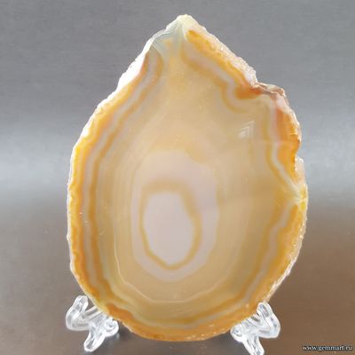 Агат — полированная пластина 102*73*4 мм