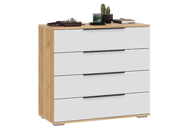 Спальня ДЖОЛИ - Комод Дуб Крафт Золотой/Белый матовый