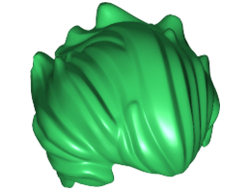Minifigure, Hair Bushy Swept Back, Green (28551 / 6171818 / 6173587)