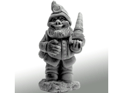 Гном с отбойным молотком, литьевой мрамор. ОПТ