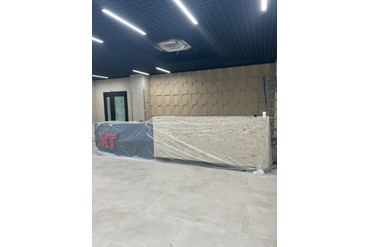 Укрыли все что требуется и покрасили панели.