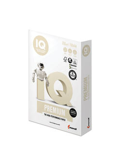 Бумага IQ PREMIUM, А4, 250 г/м2, 150 л., класс "А", Австрия, белизна 170% (CIE)