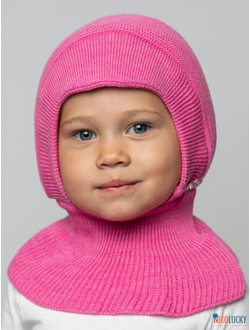 Шапка-шлем 24201-03 с утепл, х/б подклад,ярко-розовый 40-42