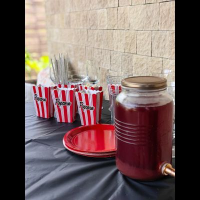 Оформление детского дня рождения в красно-чёрном стиле № 1451