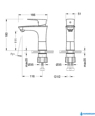 Смеситель для раковины Nero LM0206C