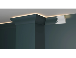 Потолочный плинтус для подсветки DECOR-DIZAYN DD506, из дюрополимера, под покраску, ударопрочный, 2 метра.