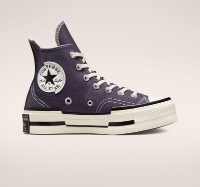 Кеды Converse Chuck 70 Plus фиолетовые высокие на платформе