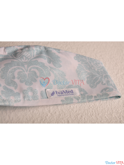 Медицинская шапочка "Голубые блестки"