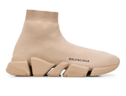 Кроссовки-носки Balenciaga Speed 2.0 бежевые