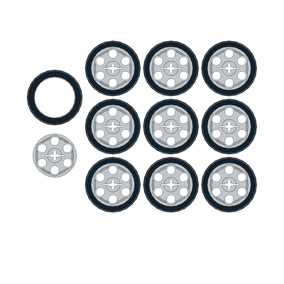 !АНАЛОГ! Tires and Hubs /  Pulley + tire,  (WHL10)