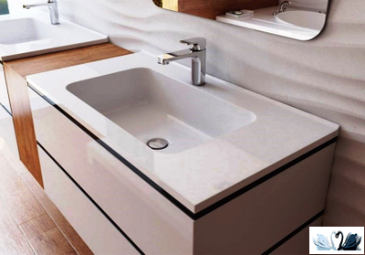 Раковина Эстет Kare 90 х 50 см Мраморная на тумбу