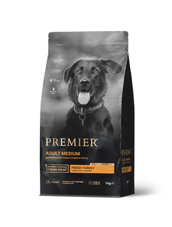 PREMIER (Премьер) сухой корм для собак средних пород, Индейка 1 кг