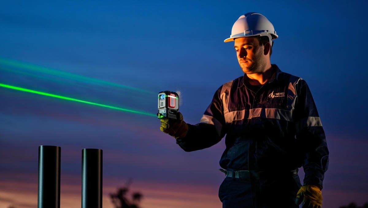 Проверка точности установки винтовых свай лазерным уровнем