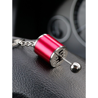 Брелок рычаг КПП, металл, КРАСНЫЙ