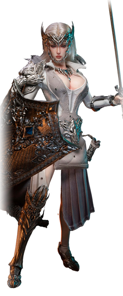 ПРЕДЗАКАЗ - Белая воительница Алина - Коллекционная фигурка 1/6 The Girl Under Wolf's Ward Silver Alina (PL2026-236A) - TBLeague ?ЦЕНА: 28200 РУБ.?