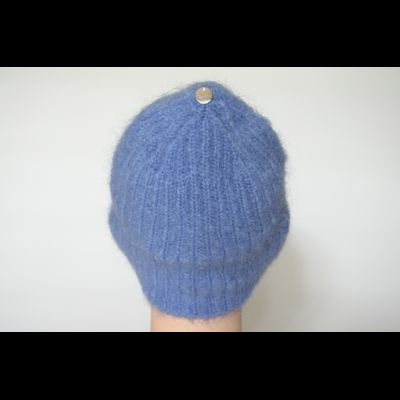 Шапка женская из мохера Vizio Италия 6946 CYO голубая
