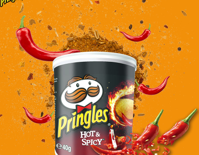 Чипсы Pringles Hot and Spicy сверх острые