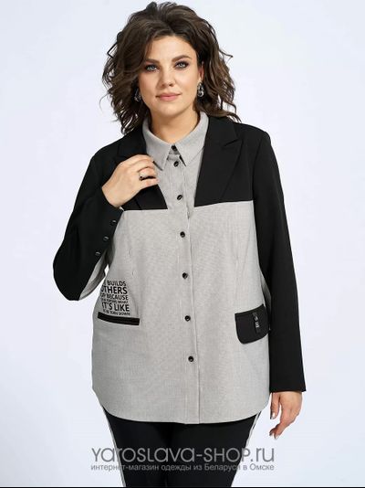 Женский брючный комплект с рубашкой