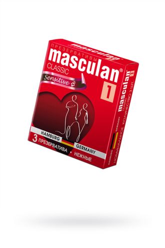 300 ПРЕЗЕРВАТИВЫ MASCULAN CLASSIC 1, НЕЖНЫЕ, 3 ШТ.