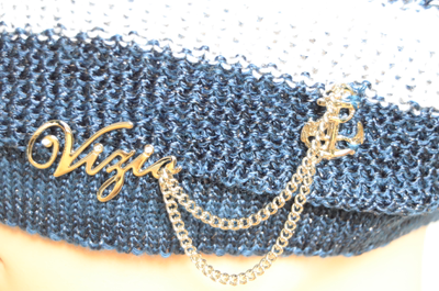 Украшения якорем морского летнего женского берета Vizio Италия