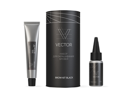 Набор с черной гель-краской и кремом-проявителем 3% vector