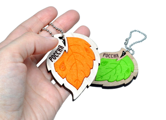 Брелок "Березовый лист" - арт.ev1082.3