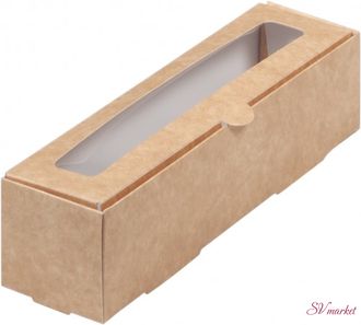 Коробка  для макаронс 21*5,5*5,5 см Крафт