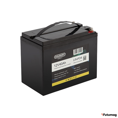 Литиевый тяговый аккумулятор Gelbert LiFePO4 (12V/40Ah/40A/480Wh) [6-EVF-45]