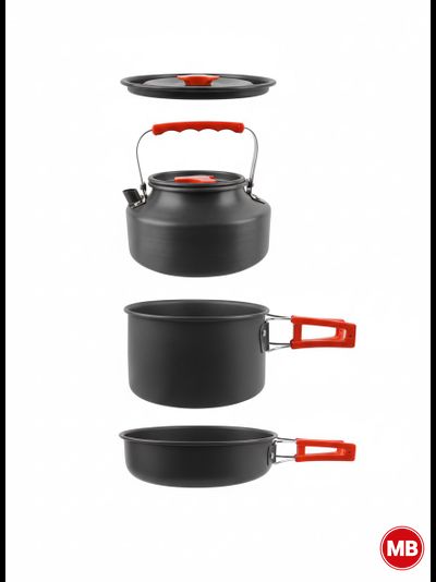 Походный набор посуды с чайником