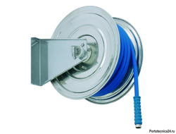 Барабан ручной для рукава 50м. 3/8" или 35м. 1/2"(нерж.)  1/2"ш. 1/2"ш. 200 бар.