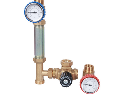 Насосная группа STOUT с термостатическим смесительным клапаном 3/4" без насоса Арт: SDG-0002-002001