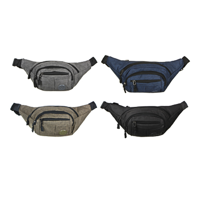 Сумка поясная, полиэстер, 34х14см, 3-4 цвета