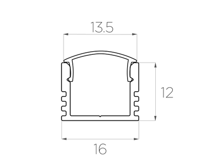 Алюминиевый профиль 4L-1612-S ANOD