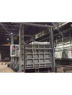 камерная печь с выкатным подом с газовым нагревом