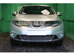 Защита радиатора Nissan Murano Z51 (рестайлинг) 2010-2015 black PREMIUM
