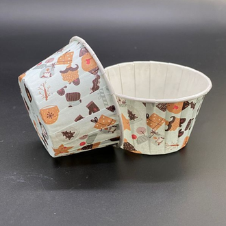 Капсулы для маффинов с бортиком "Зима"  50*40 мм, 100 шт