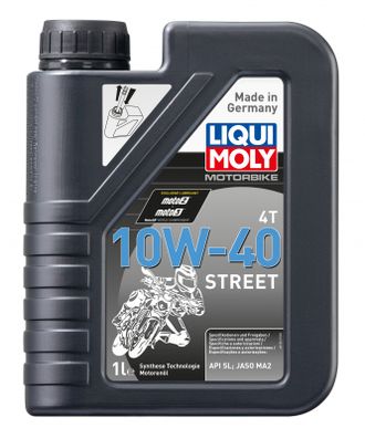 Масло моторное Liqui Moly Motorbike 4T Street 10W-40 (HC-синтетическое) - 1 Л (1521/7609)