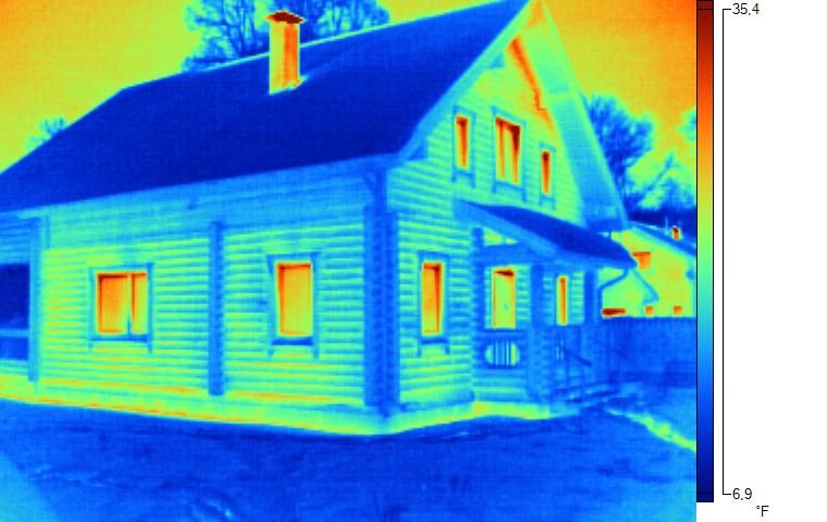 Проведение тепловизионного обследования загородного жилого дома