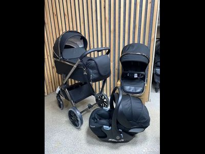 Детская коляска 3 в 1 Luxmom 777 Черный