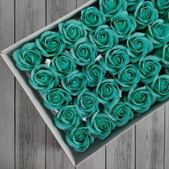 Розы из мыла "Корея" 50 шт Бирюзовый