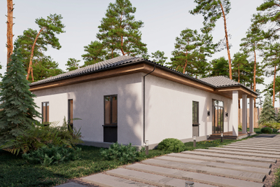 Одноэтажный дом с четырьмя спальнями 119м² (S12)