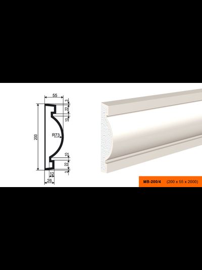 Фасадный молдинг из пенополистирола с покрытием LEPNINAPLAST (Лепнинапласт)  МВ-200/4