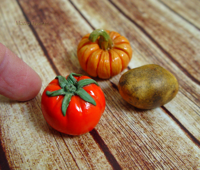 Овощи из полимерной глины улучшенные.