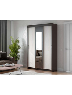 Шкаф-купе "Бася" ШКП 2 (NN мебель) Дуб венге / Ясень анкор светлый